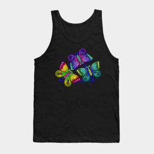 Neon Moths in a Triangle Pattern Tank Top